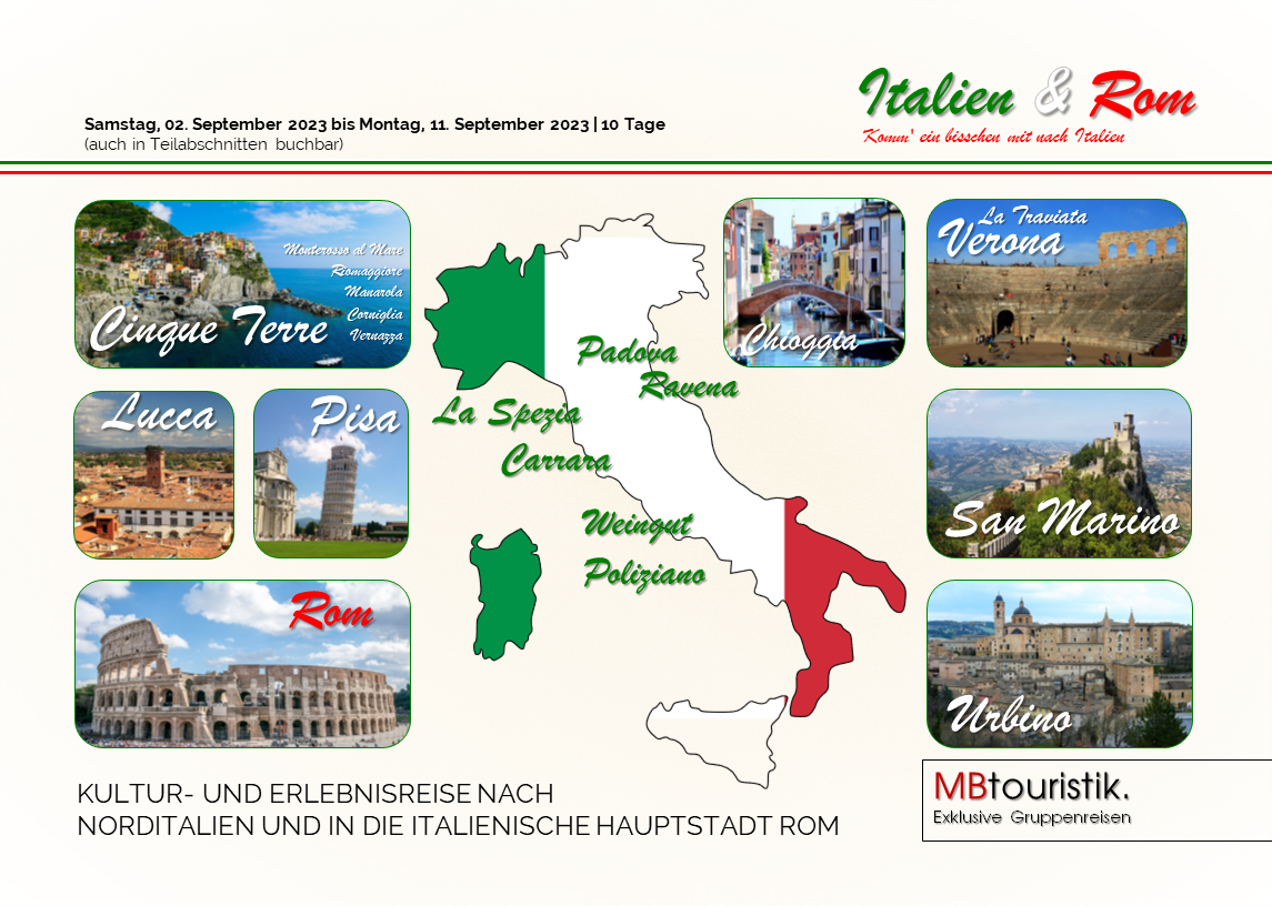Reiseprospekt 2023 Italien & Rom
