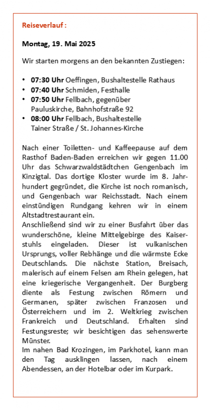 2025 Reiseprospekt Südbaden & Elsass Kulturgemeinschaft Fellbach (2)